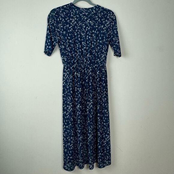 41 Hawthorn Mia Mesh Midi Wrap Dress - Blue NWT Size Small - Picture 4 of 7